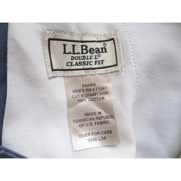 New W/ Tag Men LL Bean Double L Classic Fit Cotton Pants Sz 44W x 29L (MP297) - Picture 2 of 5